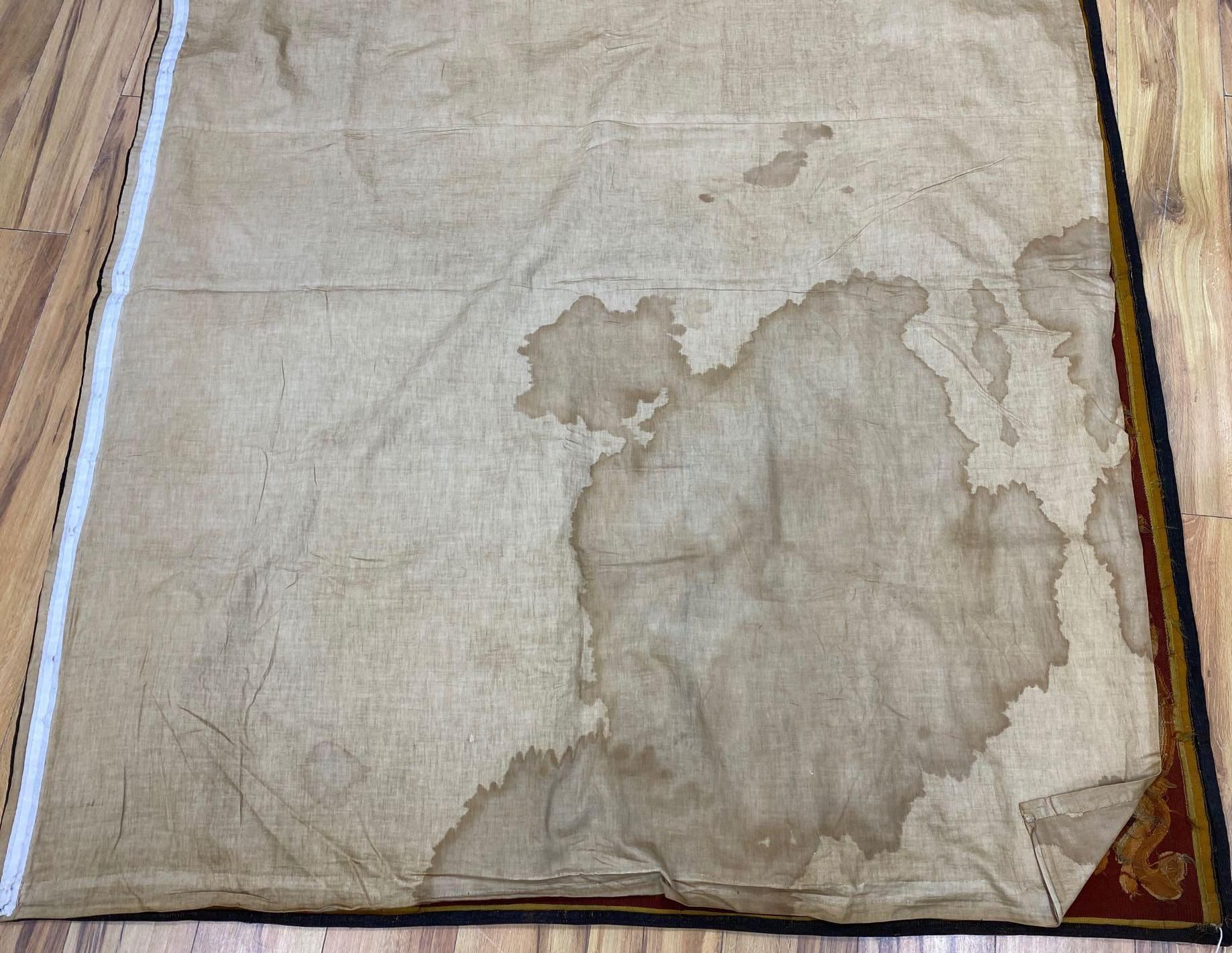 A 19th century Aubusson wall hanging, 154 x 174cm